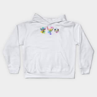 Watercolor Animals Skulls Kids Hoodie